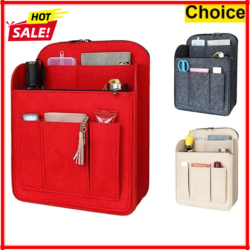 Backpack Insert Organizer - Makeup Organizer Felt Insert Bag for