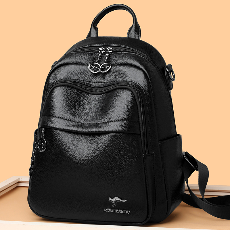 Travel Backpack Anti Theft - 2026 Waterproof PU Leather Women Backpack