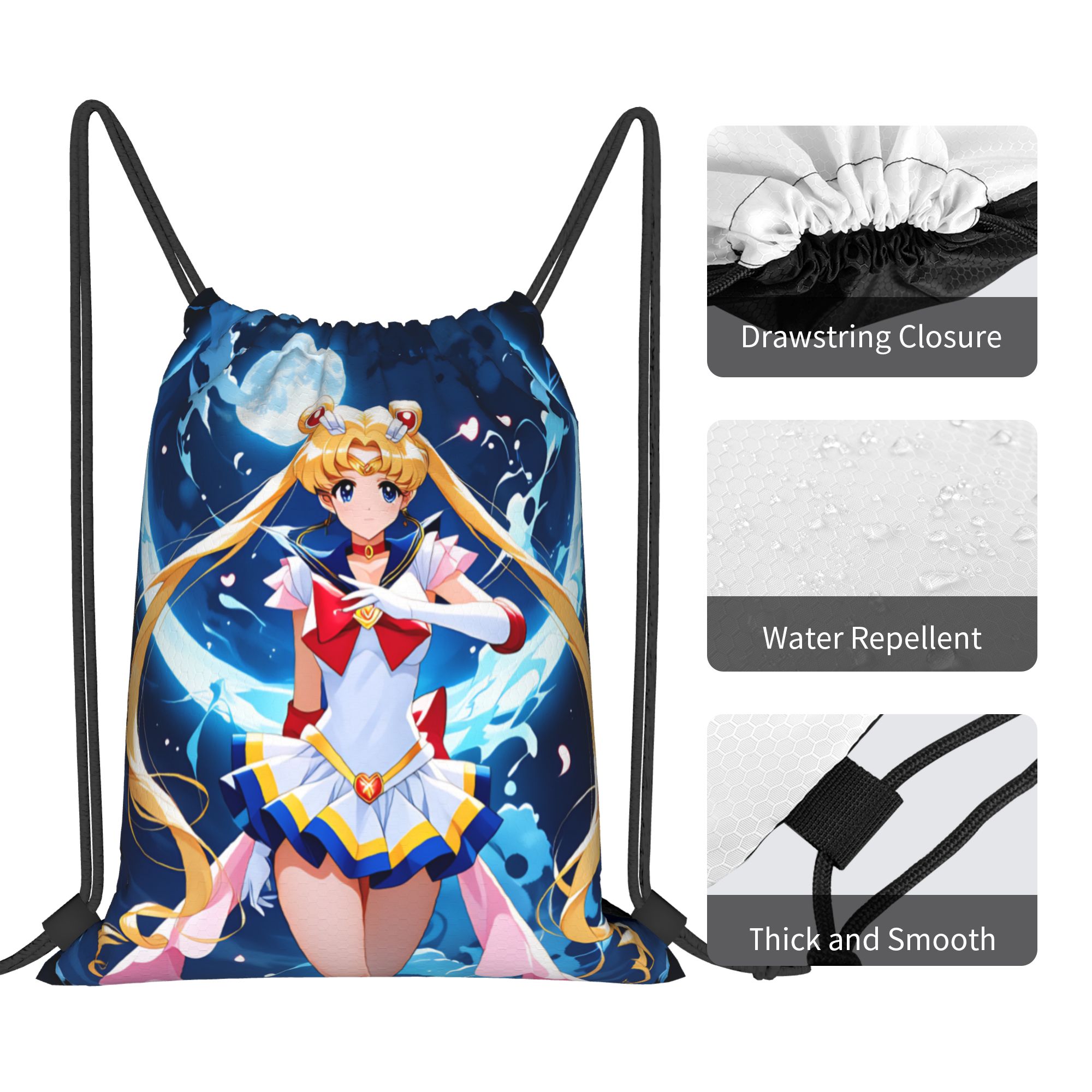Custom S-Sailors Moons Drawstr - огляд і ціна Drawstring Gym Bag