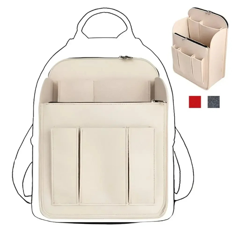 Makeup Organizer Felt Insert B - огляд і ціна Backpack Insert Organizer
