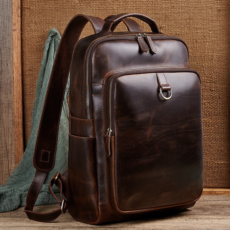 Men's Top Grain Waxed Leather  - огляд і ціна Leather Backpack Vintage
