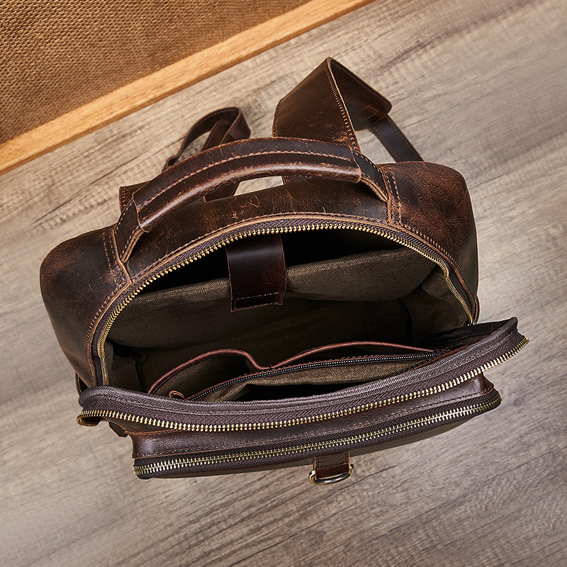 Men's Top Grain Waxed Leather  - огляд і ціна Leather Backpack Vintage