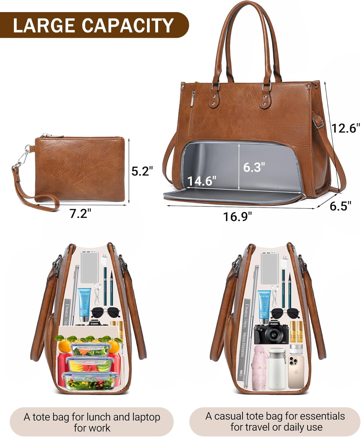 2 in 1 Laptop Tote Bag with In - огляд і ціна Laptop Backpack 15.6