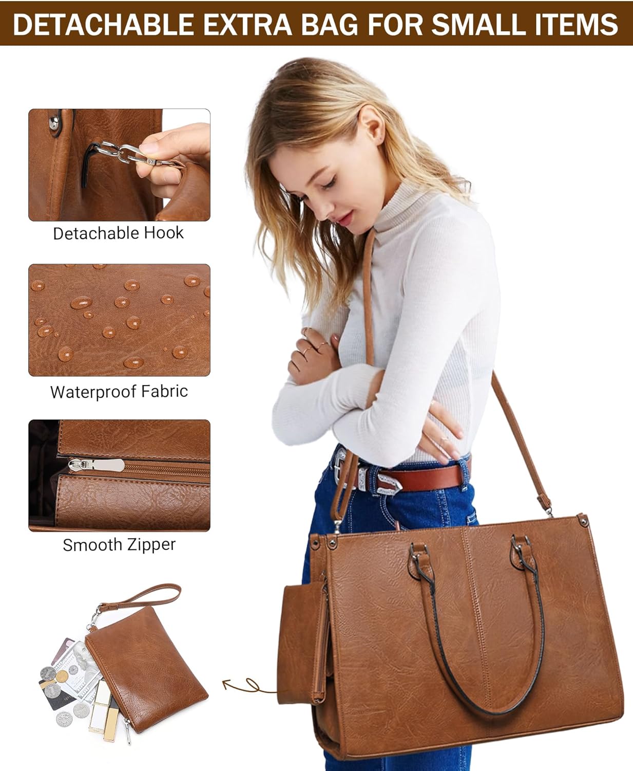 2 in 1 Laptop Tote Bag with In - огляд і ціна Laptop Backpack 15.6