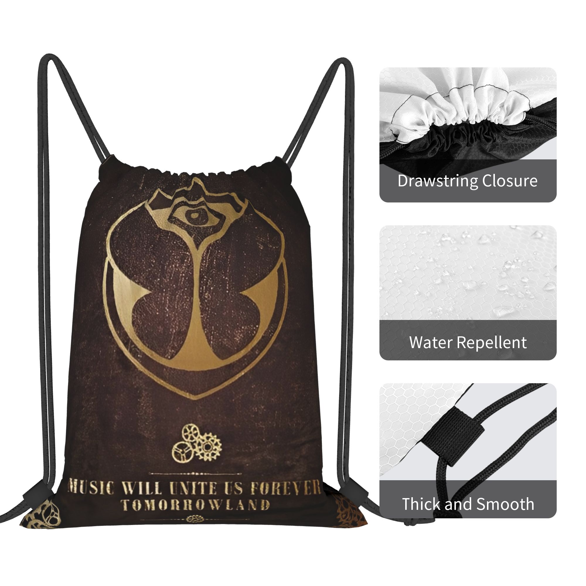 Tomorrowlands  Drawstring Bags - огляд і ціна Drawstring Gym Bag