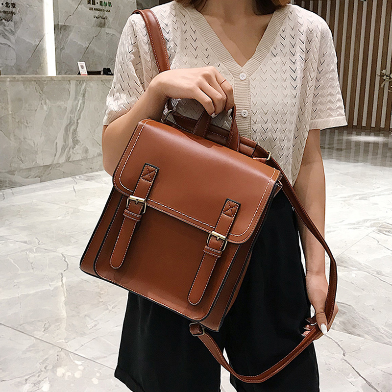 Vintage Backpack Female Pu Lea - огляд і ціна Leather Backpack Vintage