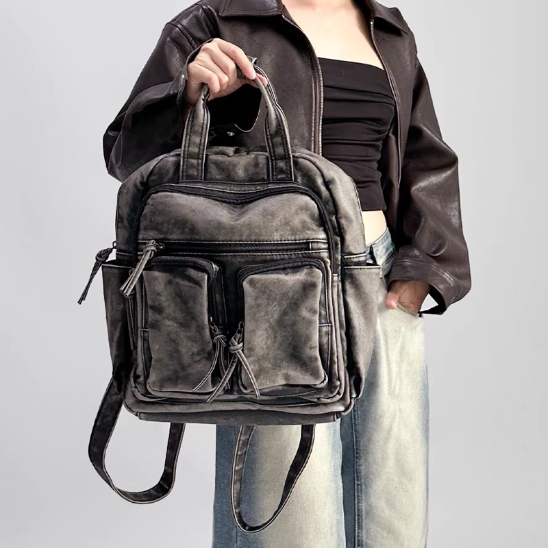 Luxury Soft Washed Pu Leather  - огляд і ціна Leather Backpack Vintage