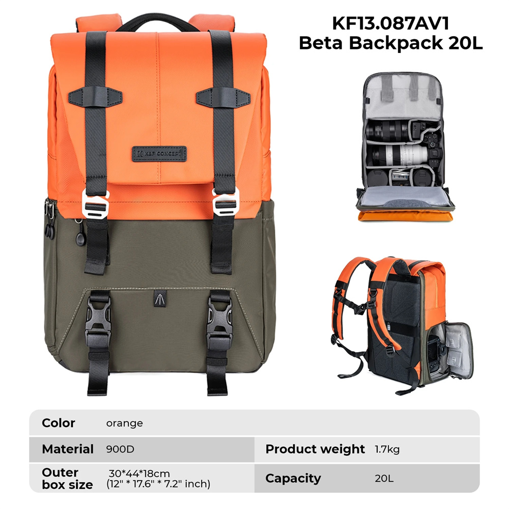 K&F CONCEPT Camera Backpack Tr - огляд і ціна Laptop Backpack 15.6