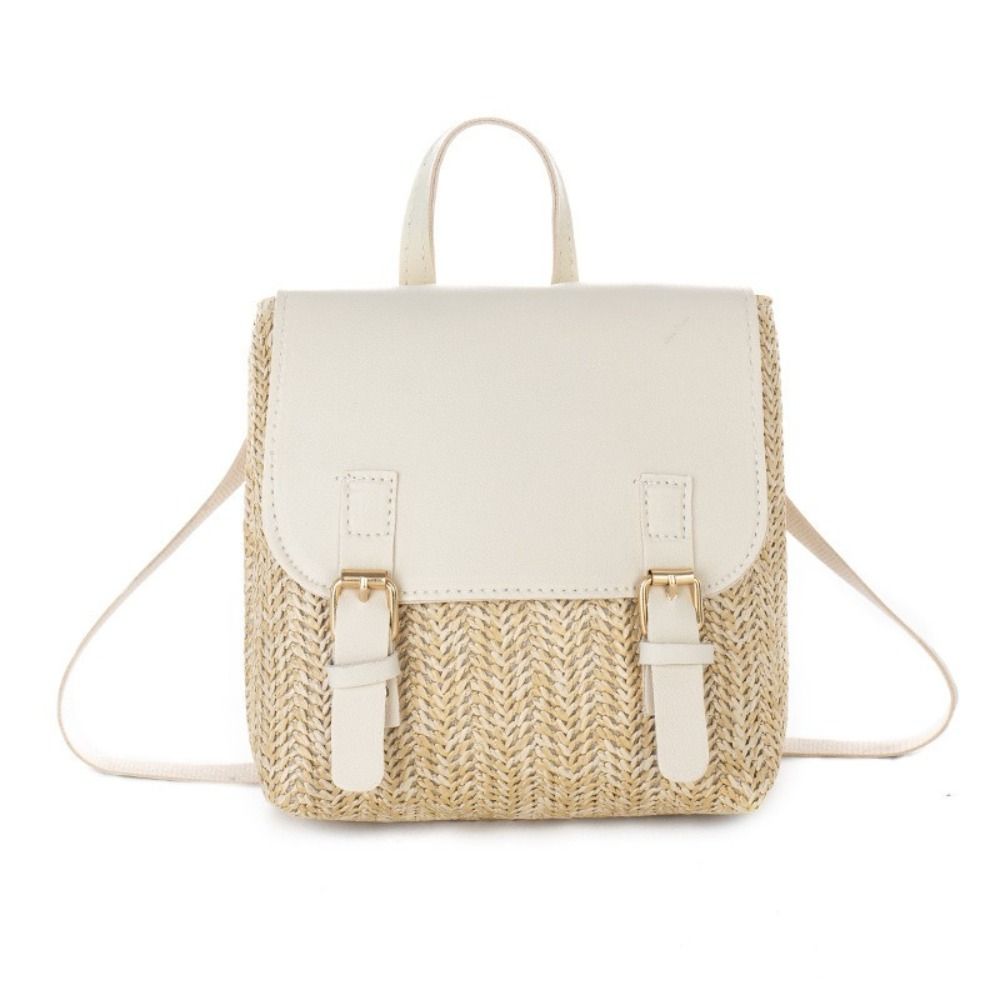 Versatile Bag PU Leather Straw - огляд і ціна Leather Backpack Vintage