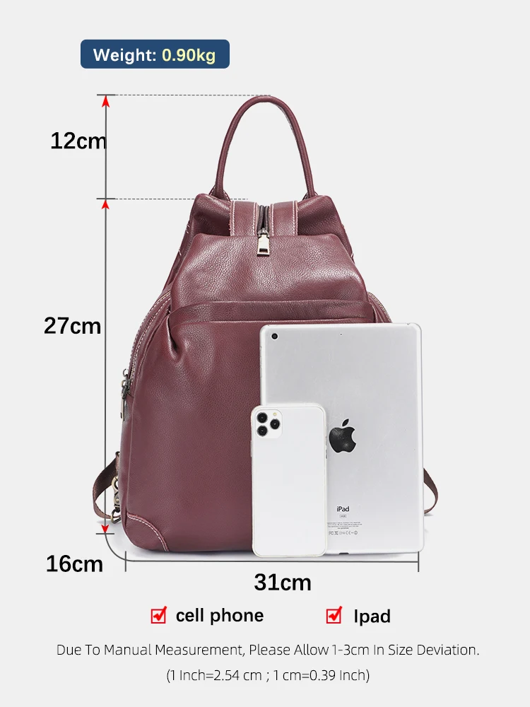Zency Genuine Leather Women's  - огляд і ціна Travel Backpack Anti Theft