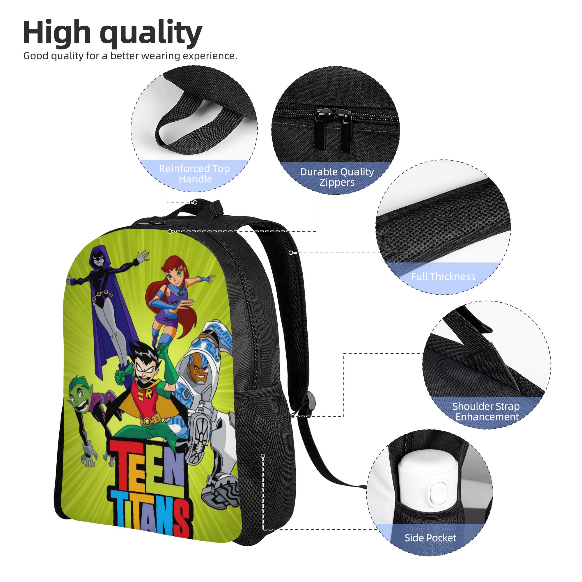 Teen Titans Go Raven's Emoticl - огляд і ціна School Backpack Teen