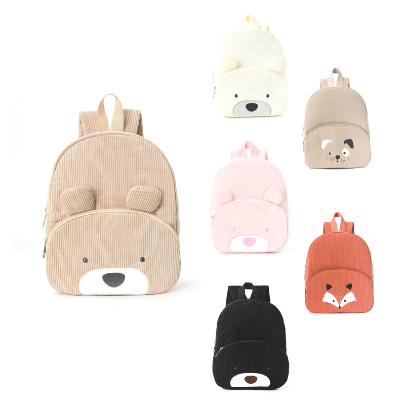 Cute Bear Corduroy Backpack fo - огляд і ціна Canvas Backpack Casual