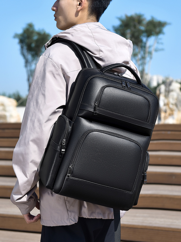 Men's Fashion Backpack PU Leat - огляд і ціна Laptop Backpack 15.6