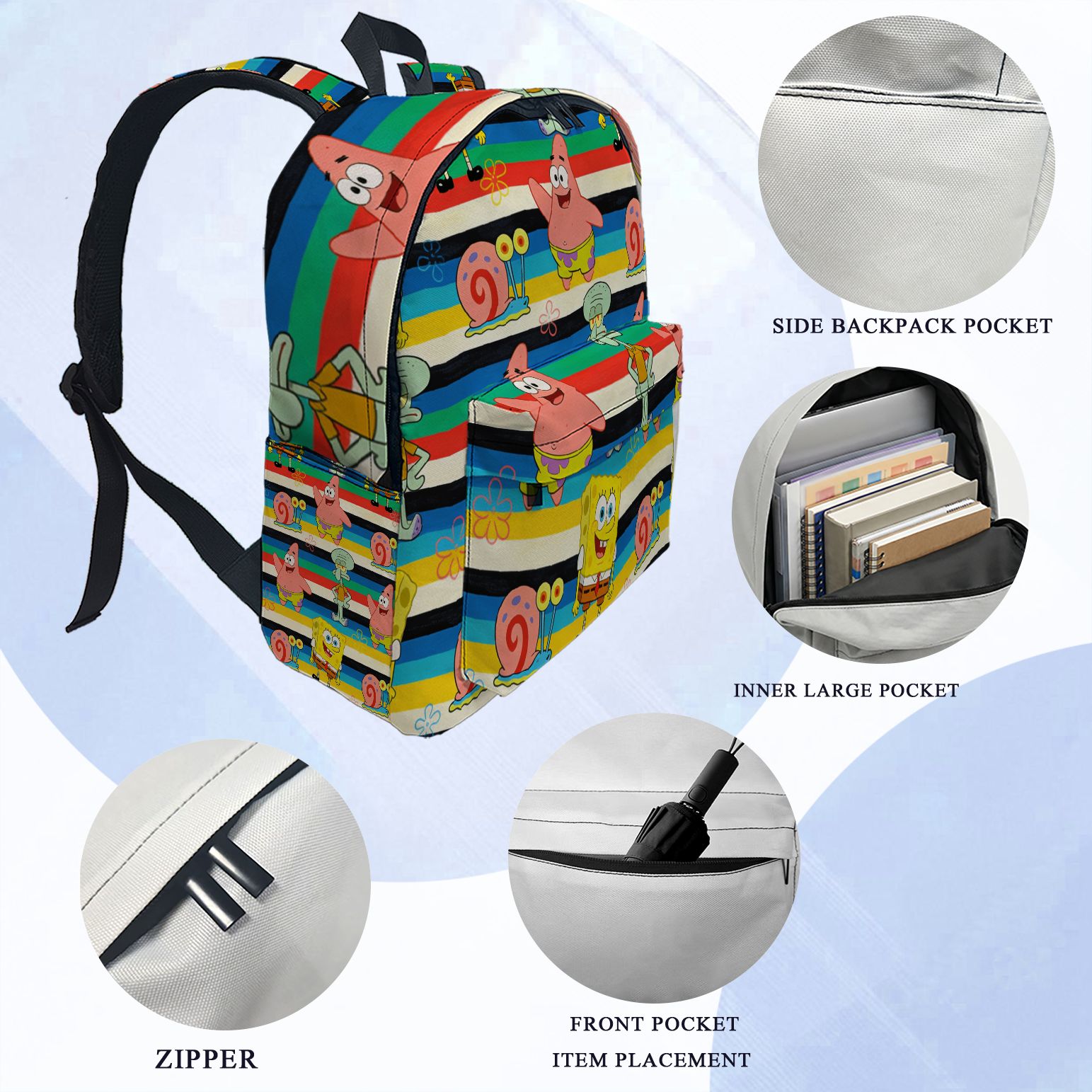SpongeBob SquarePants Striped  - огляд і ціна School Backpack Teen