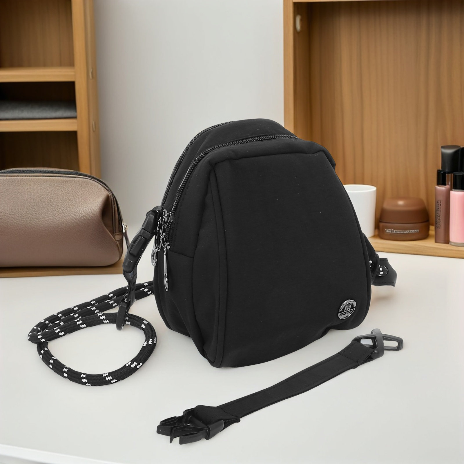 Lightweight Black Shell Bag Cr - огляд і ціна Mini Backpack Purse