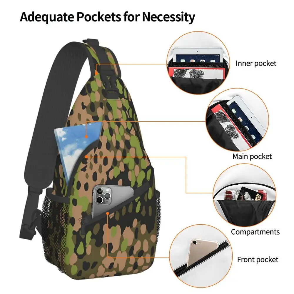 WW2 SS Erbsentarn Camouflage C - огляд і ціна Sling Backpack Shoulder