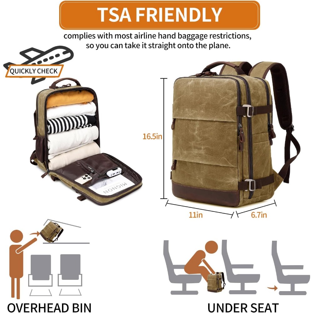 Travel Backpack for Men - Carr - огляд і ціна Canvas Backpack Casual