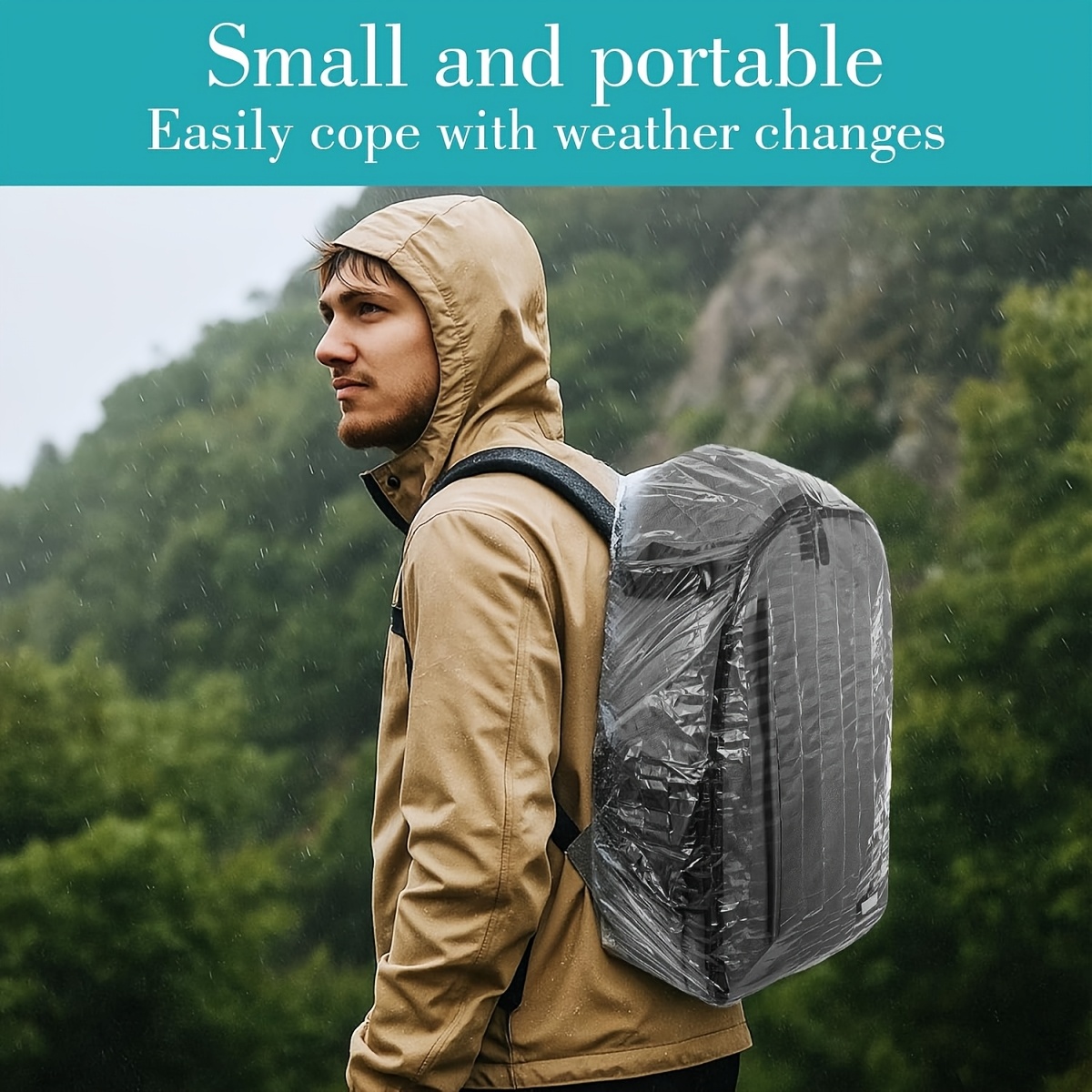 10Pcs Elastic Disposable Backp - огляд і ціна Rain Cover Backpack