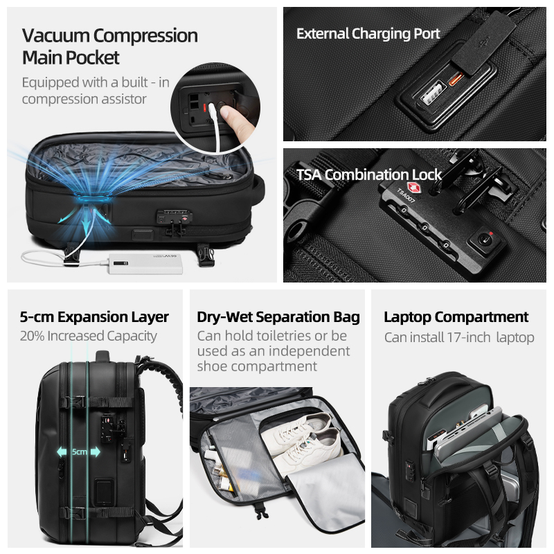 Men Travel Backpack One Click  - огляд і ціна Travel Backpack Anti Theft