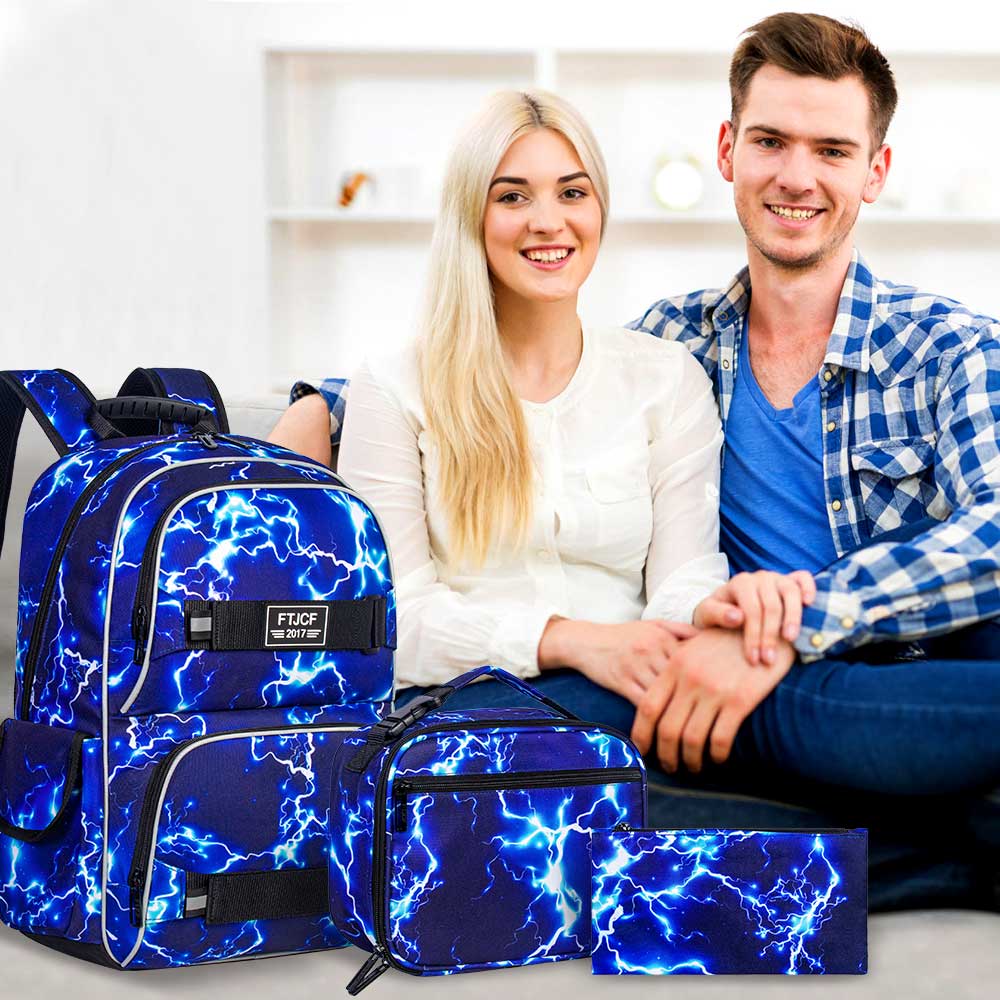 3PCS Lightning boys Backpack,  - огляд і ціна School Backpack Teen