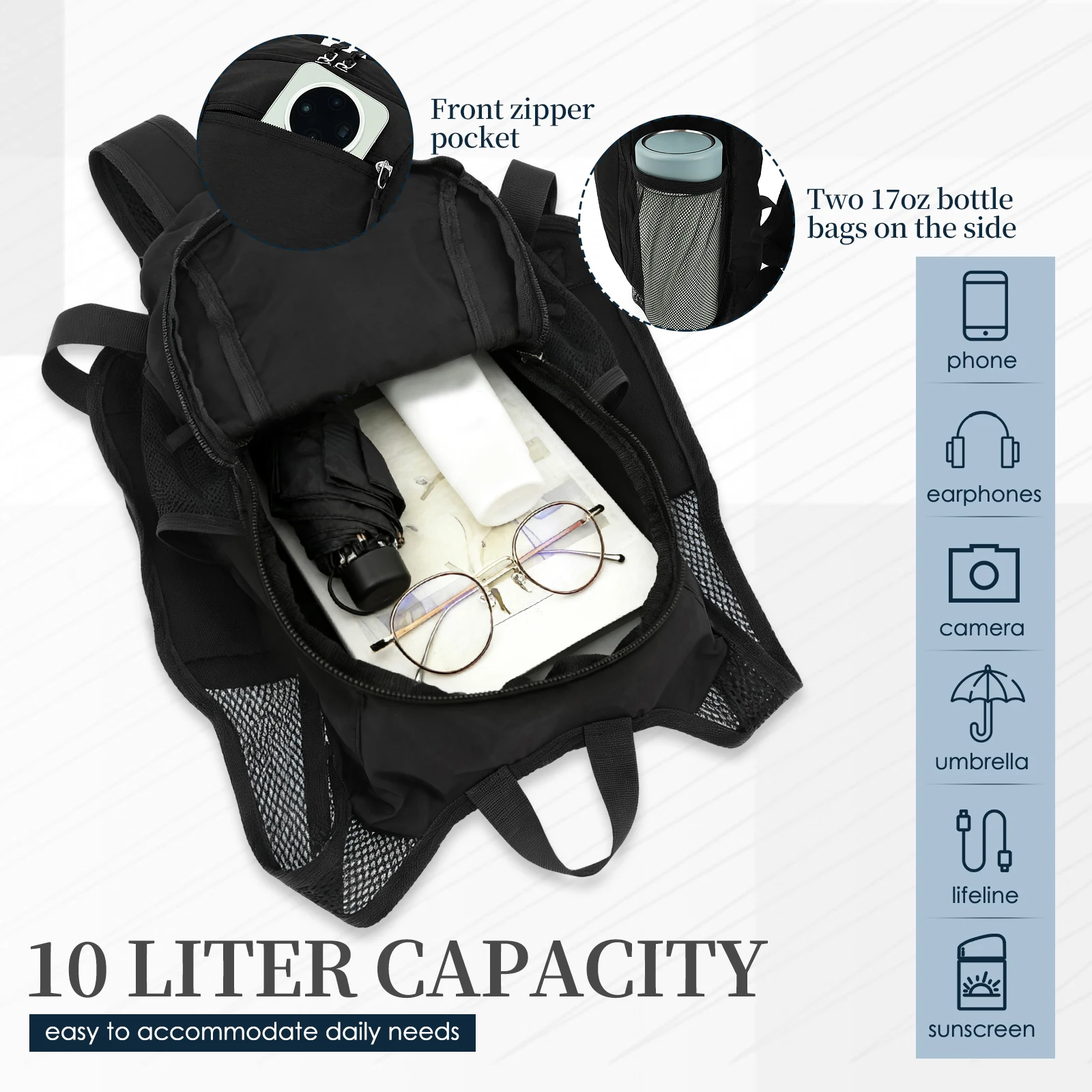 10L Small Hiking Backpack Trav - огляд і ціна Foldable Backpack Small