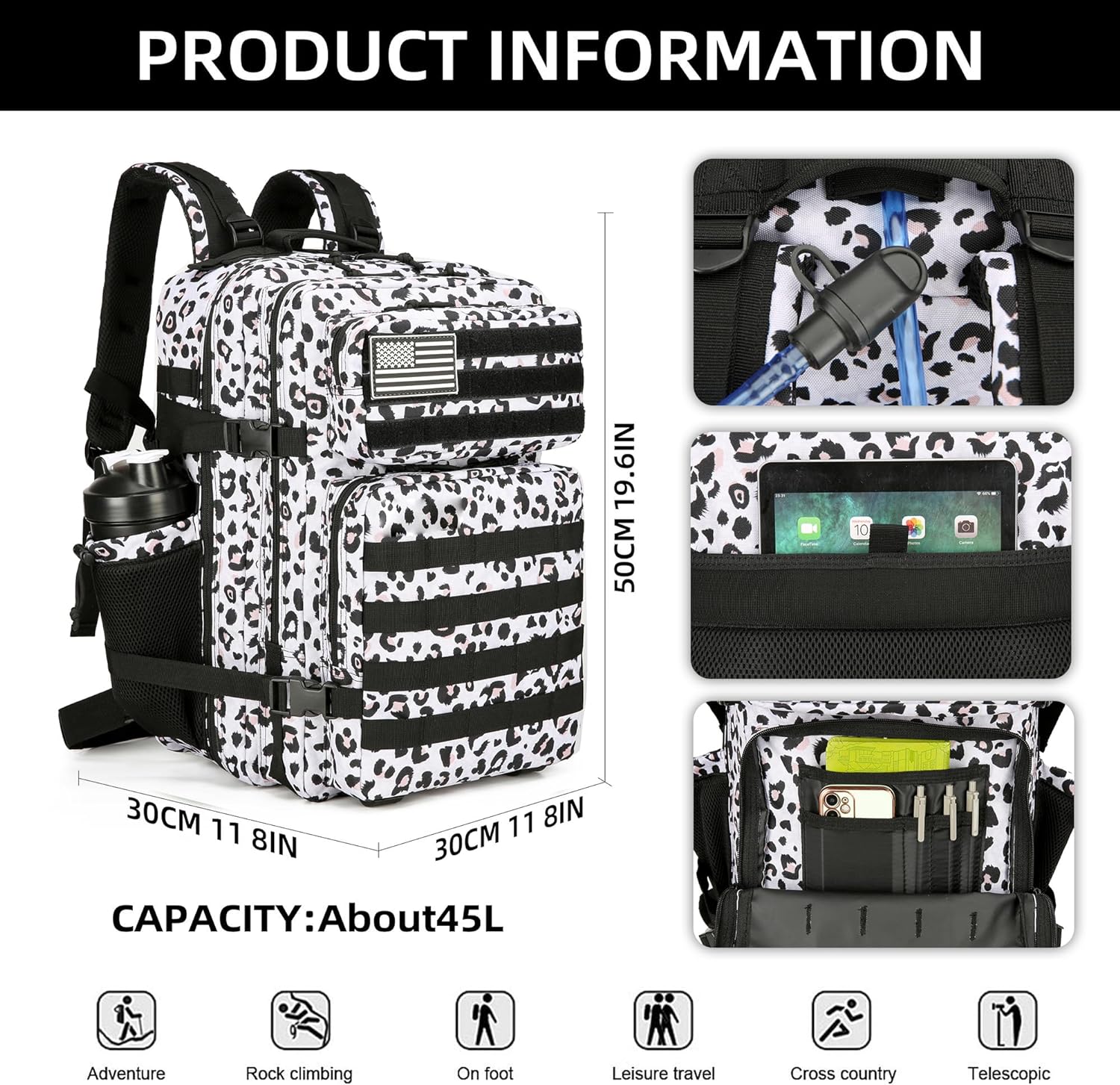Large 45L 3P Tactical Backpack - огляд і ціна Rucksack Military Style