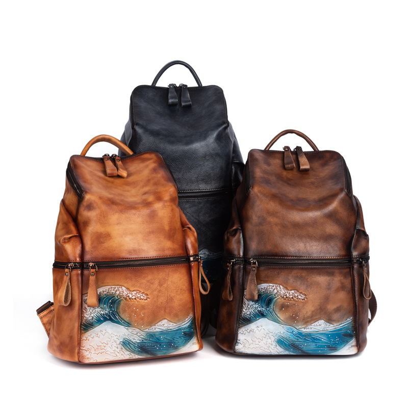 Genuine Real Soft Leather Wome - огляд і ціна Leather Backpack Vintage