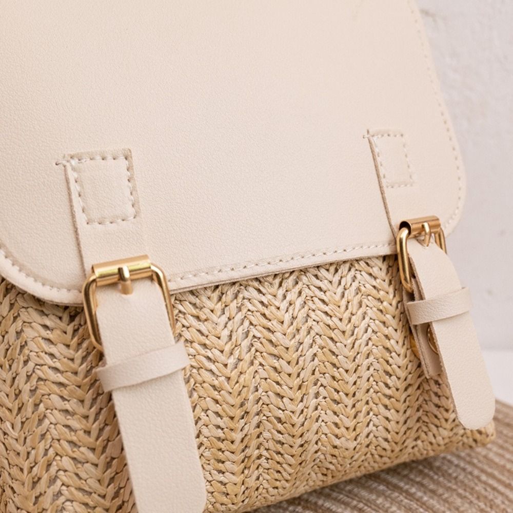 Fashion PU Leather Straw Backp - огляд і ціна Leather Backpack Vintage